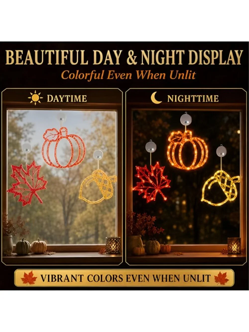 Fall Decor Fall Lights 2026, Thanksgiving Decorations LED Lights